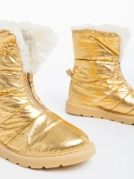 Cizme dama aurii din material textil Tayte
