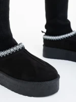 Cizme dama negre din material textil Diaza