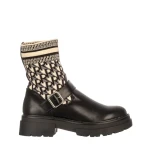 Cizme dama Dernia negre cu bej