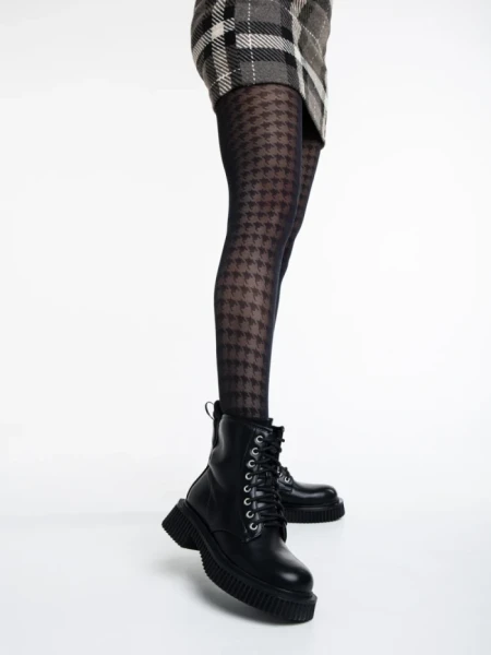 Ghete dama negre din piele ecologica Hanieh