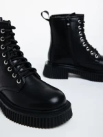 Ghete dama negre din piele ecologica Hanieh