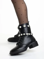 Ghete dama negre din piele ecologica Veyda