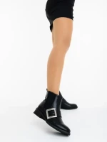 Botine dama negre din piele ecologica Vitera