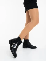 Botine dama negre din piele ecologica Vitera