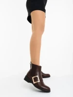 Botine dama maro din piele ecologica Vitera