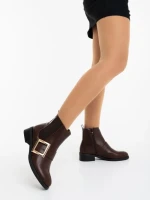 Botine dama maro din piele ecologica Vitera