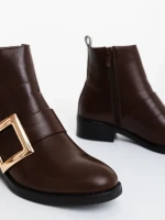 Botine dama maro din piele ecologica Vitera