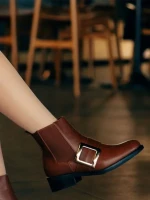 Botine dama camel  din piele ecologica Vitera