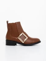 Botine dama camel  din piele ecologica Vitera