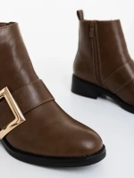 Botine dama khaki din piele ecologica Vitera
