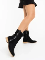 Cizme dama negre din material textil Ladonna