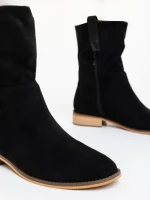 Cizme dama negre din material textil Ladonna