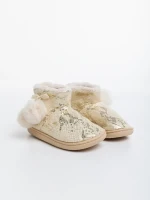 Papuci copii bej din piele ecologica Aspen