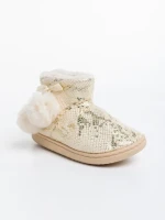 Papuci copii bej din piele ecologica Aspen