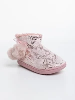 Papuci copii roz din piele ecologica Aspen