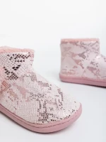 Papuci copii roz din piele ecologica Aspen