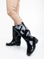 Cizme dama negre din cauciuc Keilantra