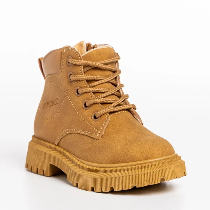 Ghete copii camel din piele ecologica Faviola