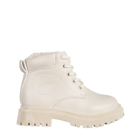 Ghete copii bej din piele ecologica Faviola