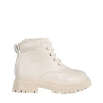 Ghete copii bej din piele ecologica Faviola