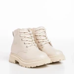 Ghete copii bej din piele ecologica Faviola