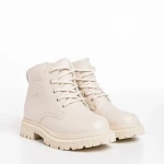 Ghete copii bej din piele ecologica Faviola