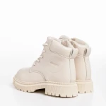 Ghete copii bej din piele ecologica Faviola