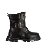 Ghete copii negre cu argintiu din piele ecologica Suprina