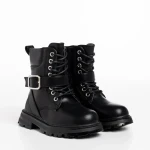 Ghete copii negre cu argintiu din piele ecologica Suprina