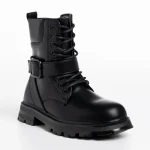 Ghete copii negre cu argintiu din piele ecologica Suprina