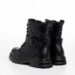 Ghete copii negre cu argintiu din piele ecologica Suprina