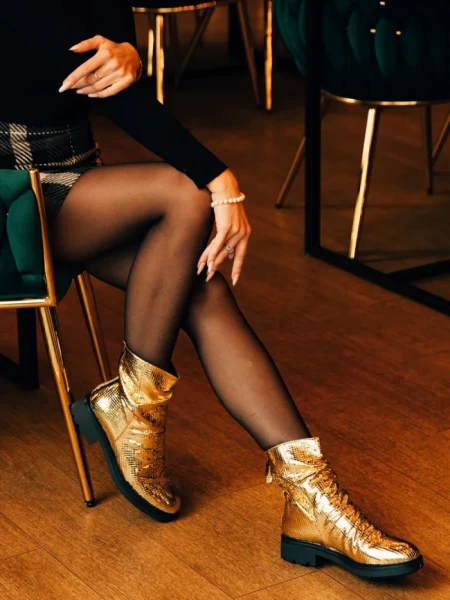 Cizme dama Arella aurii