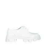 Pantofi dama casual albi din piele ecologica lacuita Tayla