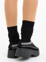 Papuci dama negri din material textil Zafira