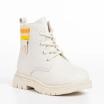 Cizme copii bej din piele ecologica Delina