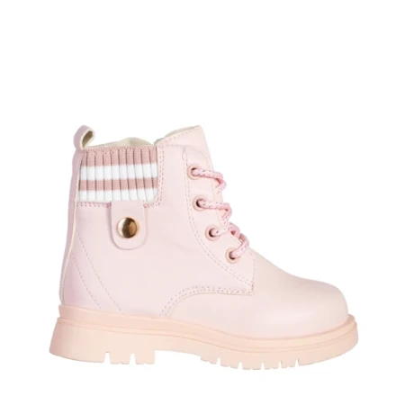 Cizme copii roz din piele ecologica Delina
