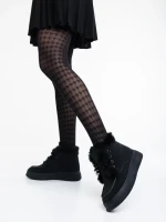 Ghete dama negre din piele ecologica Kizzie