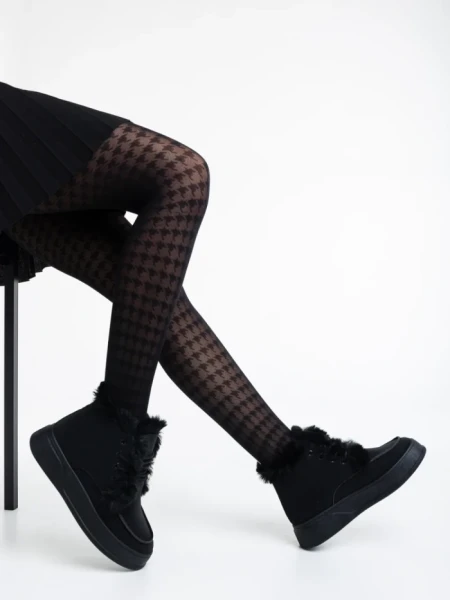 Ghete dama negre din piele ecologica Kizzie