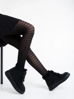 Ghete dama negre din piele ecologica Kizzie