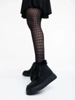 Ghete dama negre din piele ecologica Kizzie