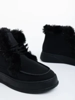 Ghete dama negre din piele ecologica Kizzie