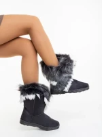 Cizme dama gri din material textil Vestigia