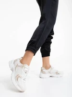 Pantofi sport dama bej din material textil Dunya