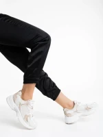 Pantofi sport dama bej din material textil Dunya