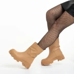 Cizme dama camel din piele ecologica Yamari