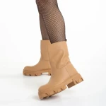 Cizme dama camel din piele ecologica Yamari