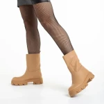 Cizme dama camel din piele ecologica Yamari