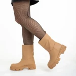 Cizme dama camel din piele ecologica Yamari