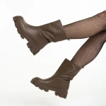 Cizme dama maro din piele ecologica Yamari