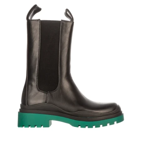Cizme dama Hima negre cu verde